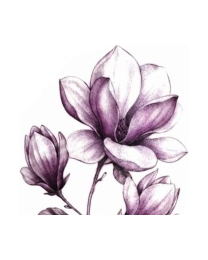 Magnolia — wolny wzór tatuażu